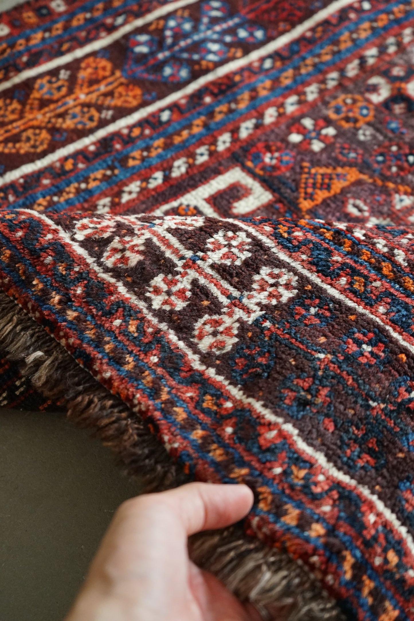 店頭販売 IRAN ANTIQUE SHIRAZ QASHQAI 1860年代 222 × 148 cm