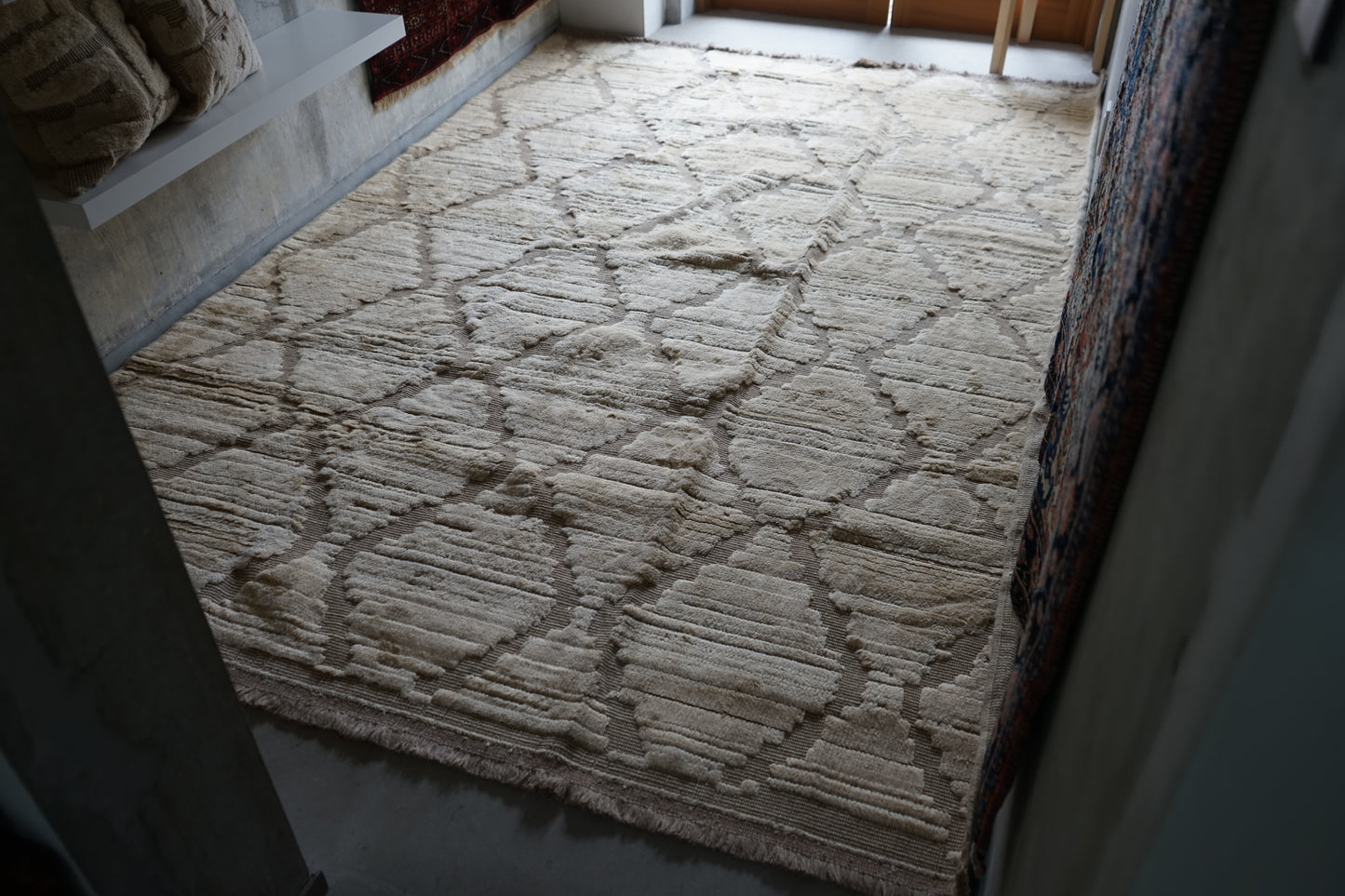 店頭販売 ORIGINAL IRAN QASHQAI KILIM LIVING MAIN SIZE " DIAMOND " 300 × 200 cm