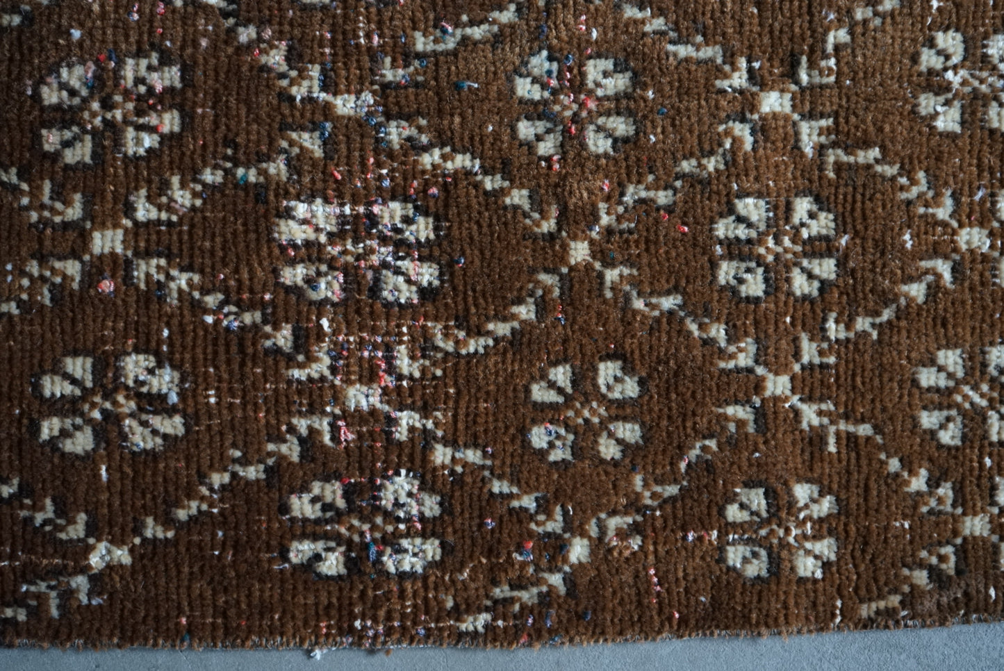 Türkiye Old Oushak Brown Patchwork 1980年代 158 × 87 cm No.TR25311