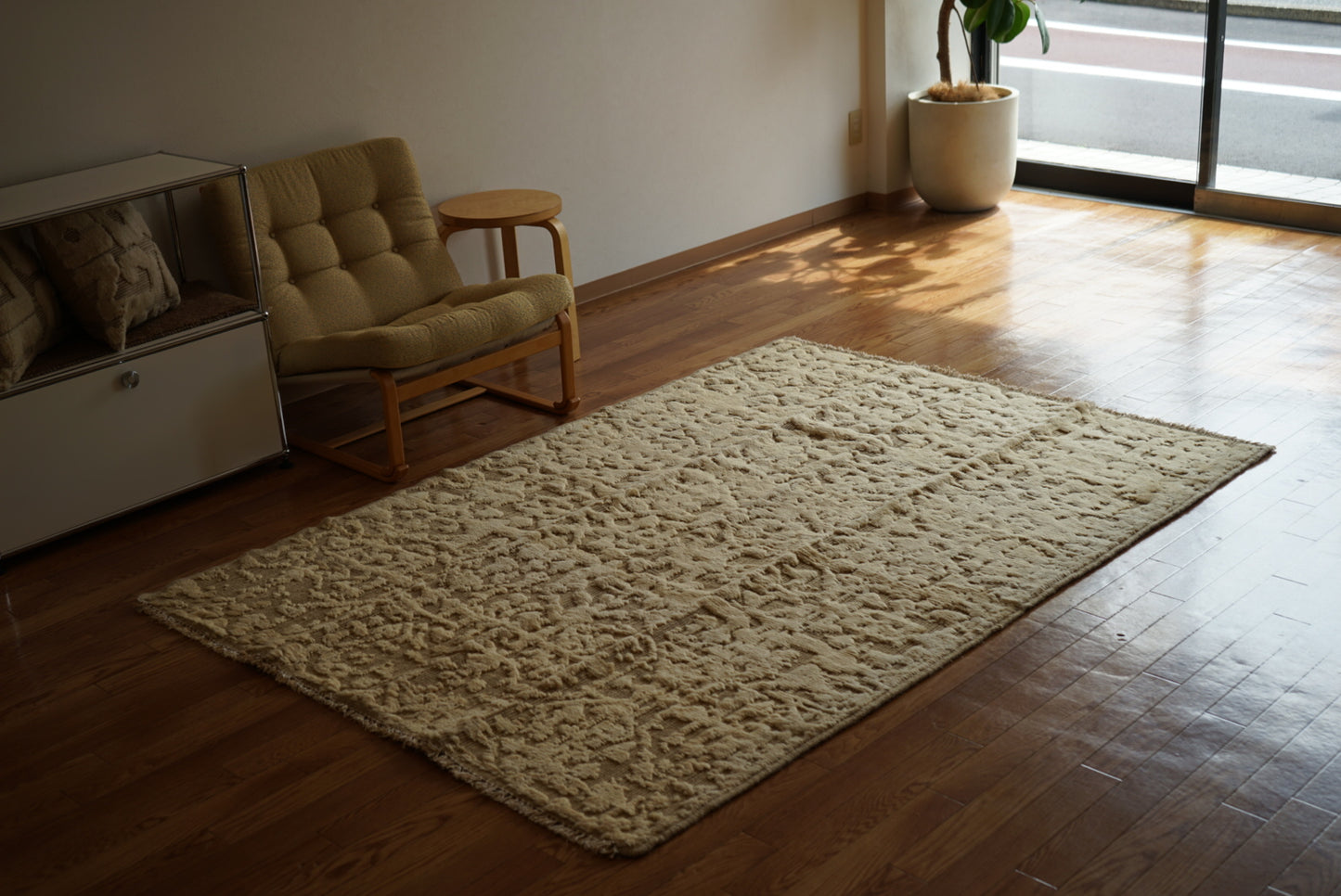 店頭販売 ORIGINAL IRAN QASHQAI KILIM LIVING SIZE " LIFE " 190 × 140 cm