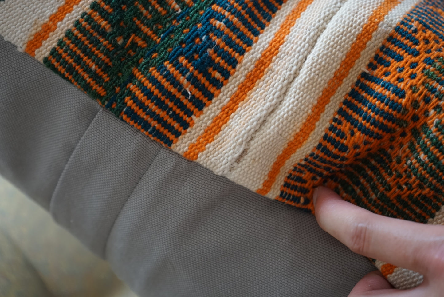 Türkiye Old Kilim Cushion Cover  Tribal Design Mix Color 51 × 51 cm No.TR25428