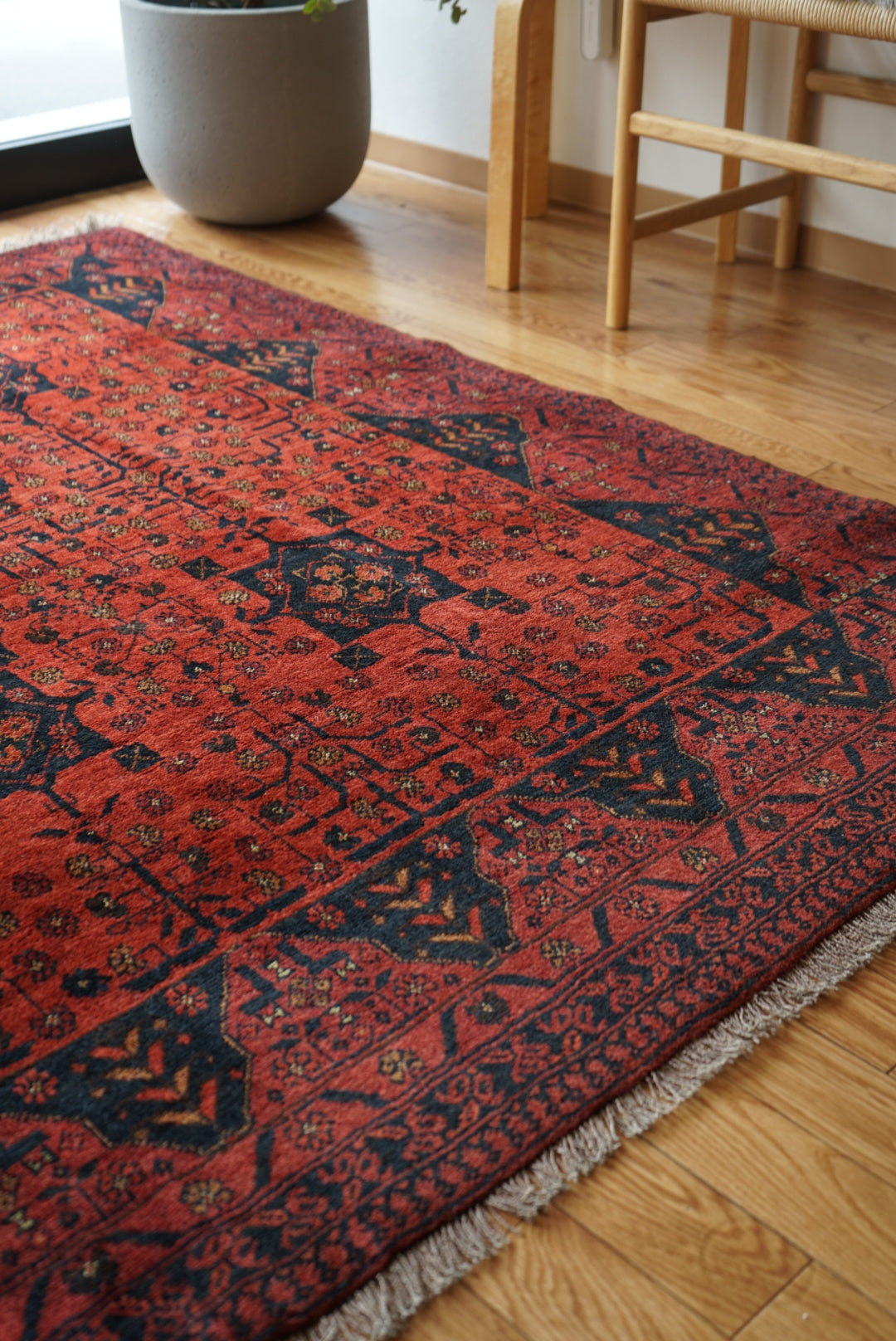 Afghanistan Old Turkmen RichRed 1970年代 177.5 × 142.5 cm No.AF2524