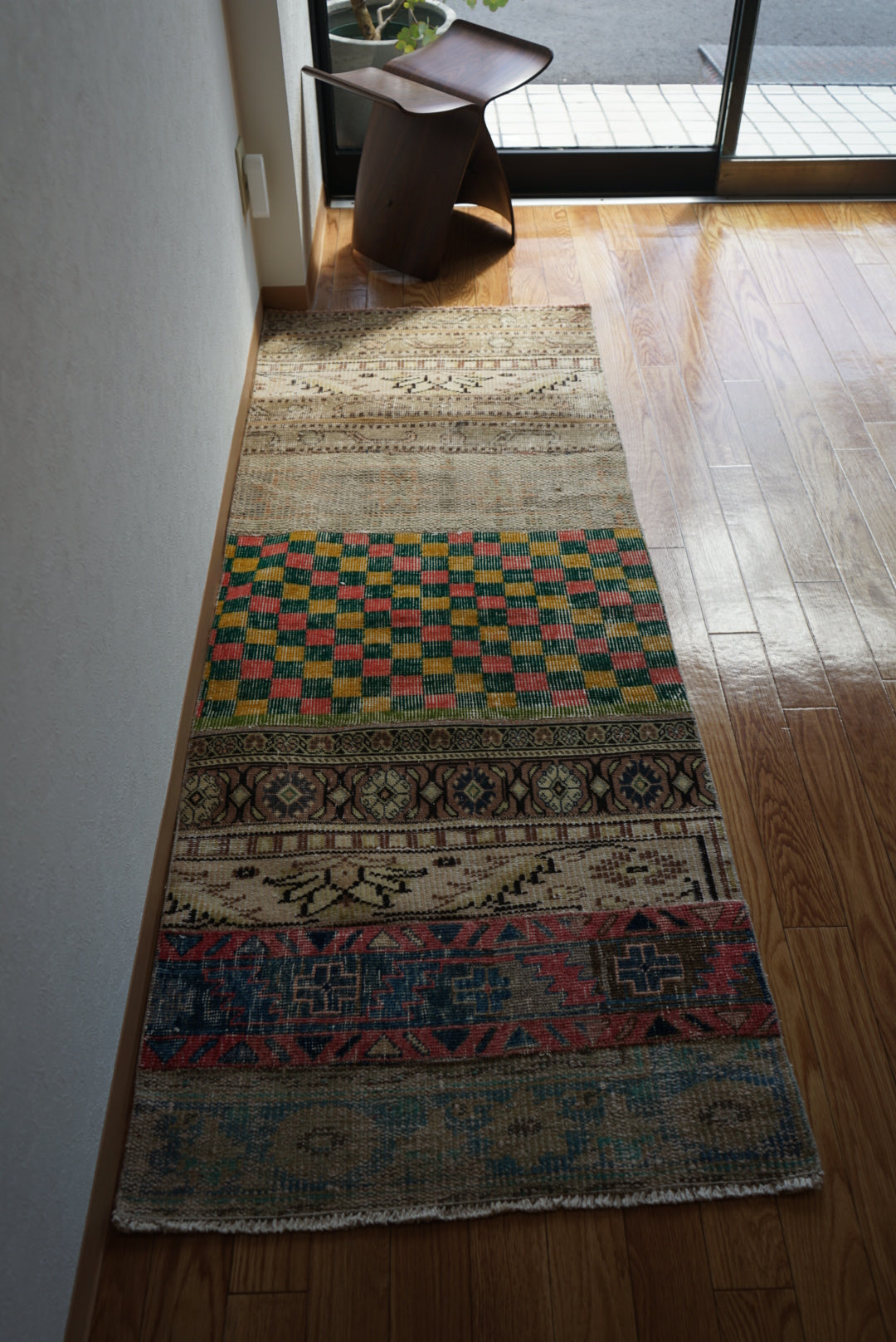 Türkiye Old Isparta Patchwork Runner Size 1970年代 176 × 69 cm No.TR25236