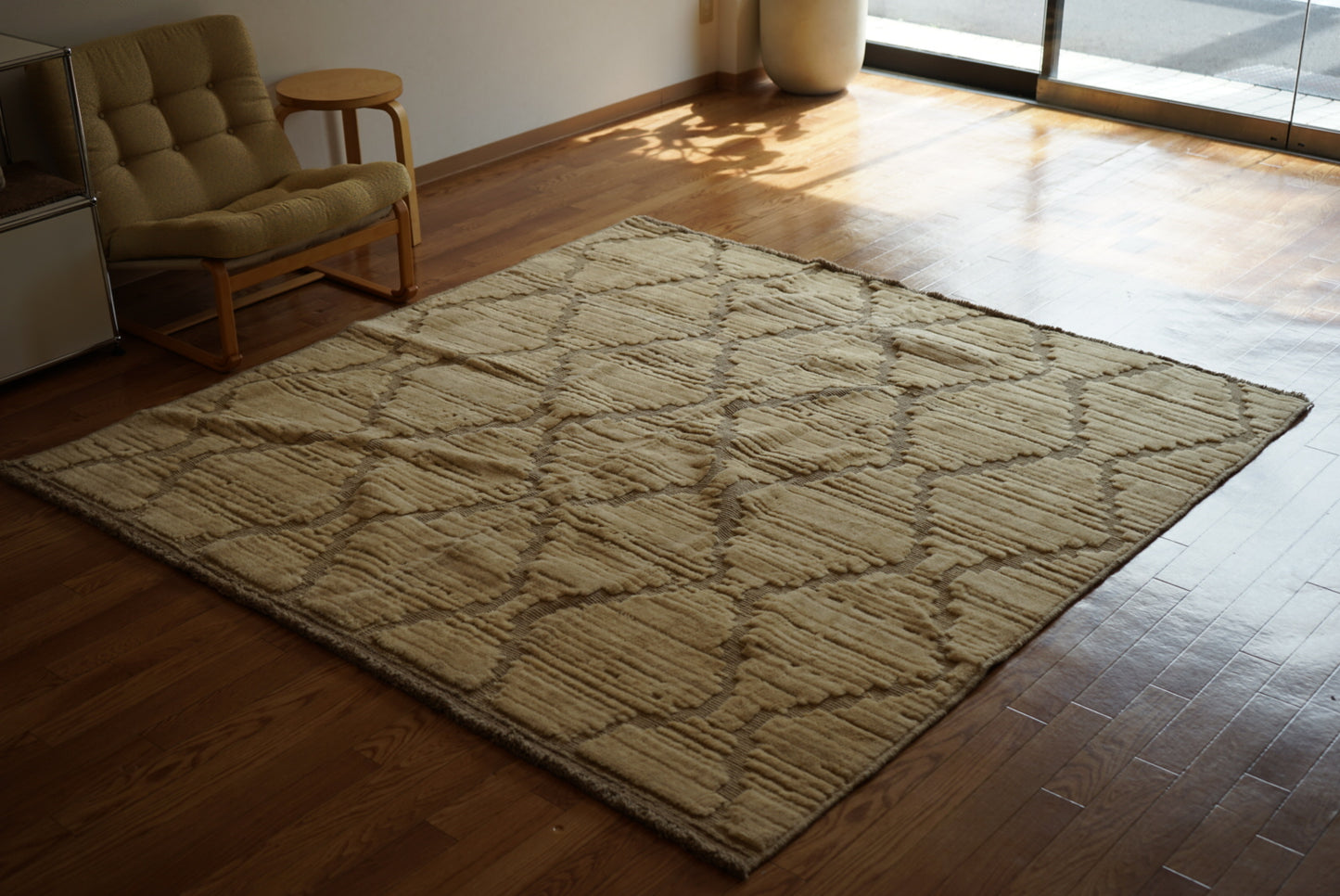 店頭販売 ORIGINAL IRAN QASHQAI KILIM LIVING SIZE " DIAMOND " 200 × 200 cm