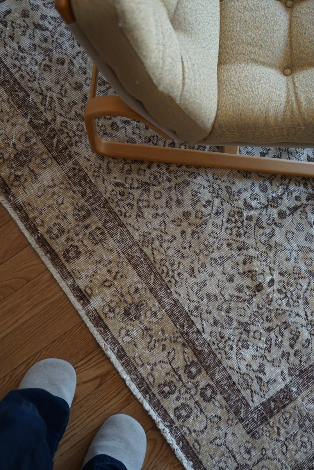 Türkiye Old Isparta Goldenbeige , Brown 1970年代 263 × 162 cm No.TR25404