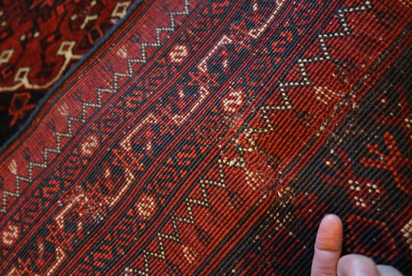 Afghanistan Old Turkmen Rich Black 1960年代 180 × 100 cm No.AF2519