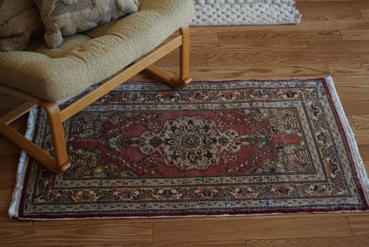 Türkiye Old Kayseri Floral Pink , Beige Doorsize 1960年代 105 × 64 cm No.TR25354
