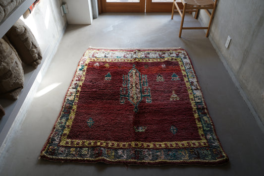 TRIBAL RUG TURKEY OLD OUSHAK 1965年代 154 × 133 cm No.TR25193
