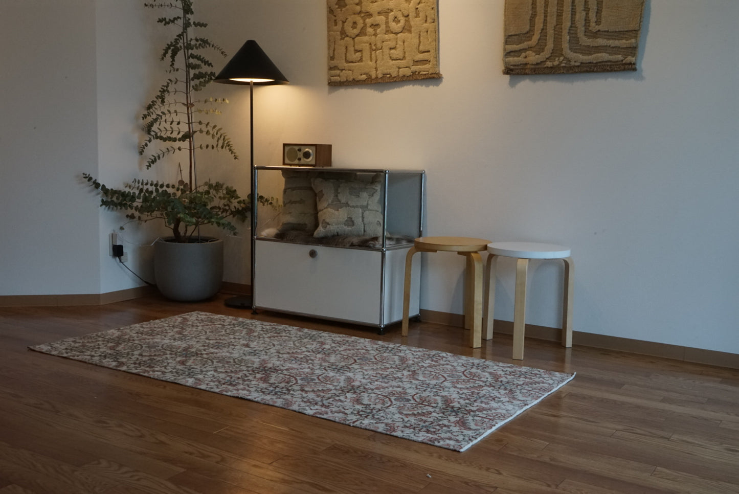 Türkiye Old Isparta Beige , Rose Pink , Botanical 1970年代 194 × 97 cm No.TR25452