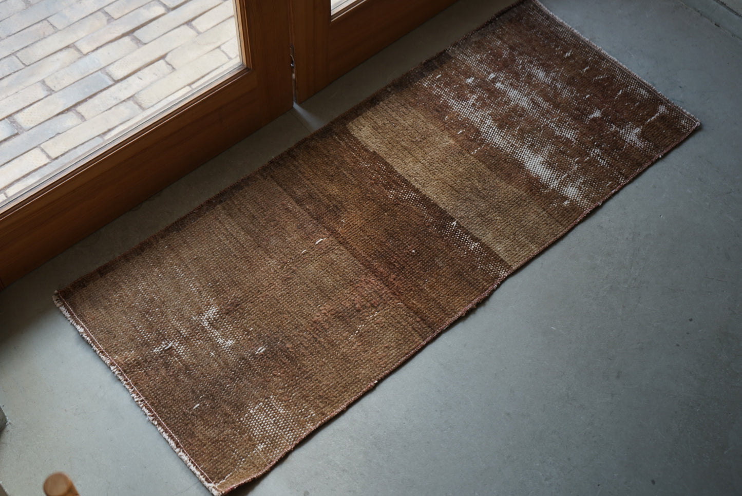 Türkiye Old Oushak Brown Runner size 1970年代 114 × 47 cm No.TR25250