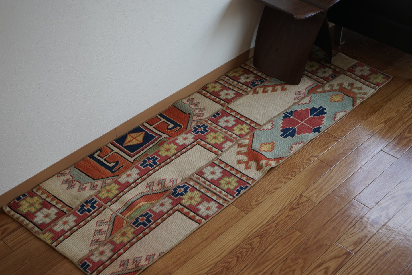 Türkiye Old Oushak PatchWork Runner Colorful 1970年代 165.5 × 58 cm No.TR25292