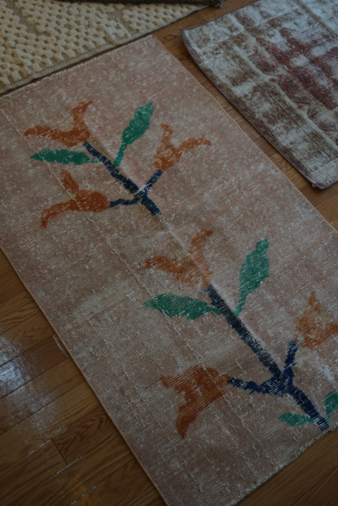 Türkiye Old Oushak Flower 1970年代 137 × 86 cm No.TR25372