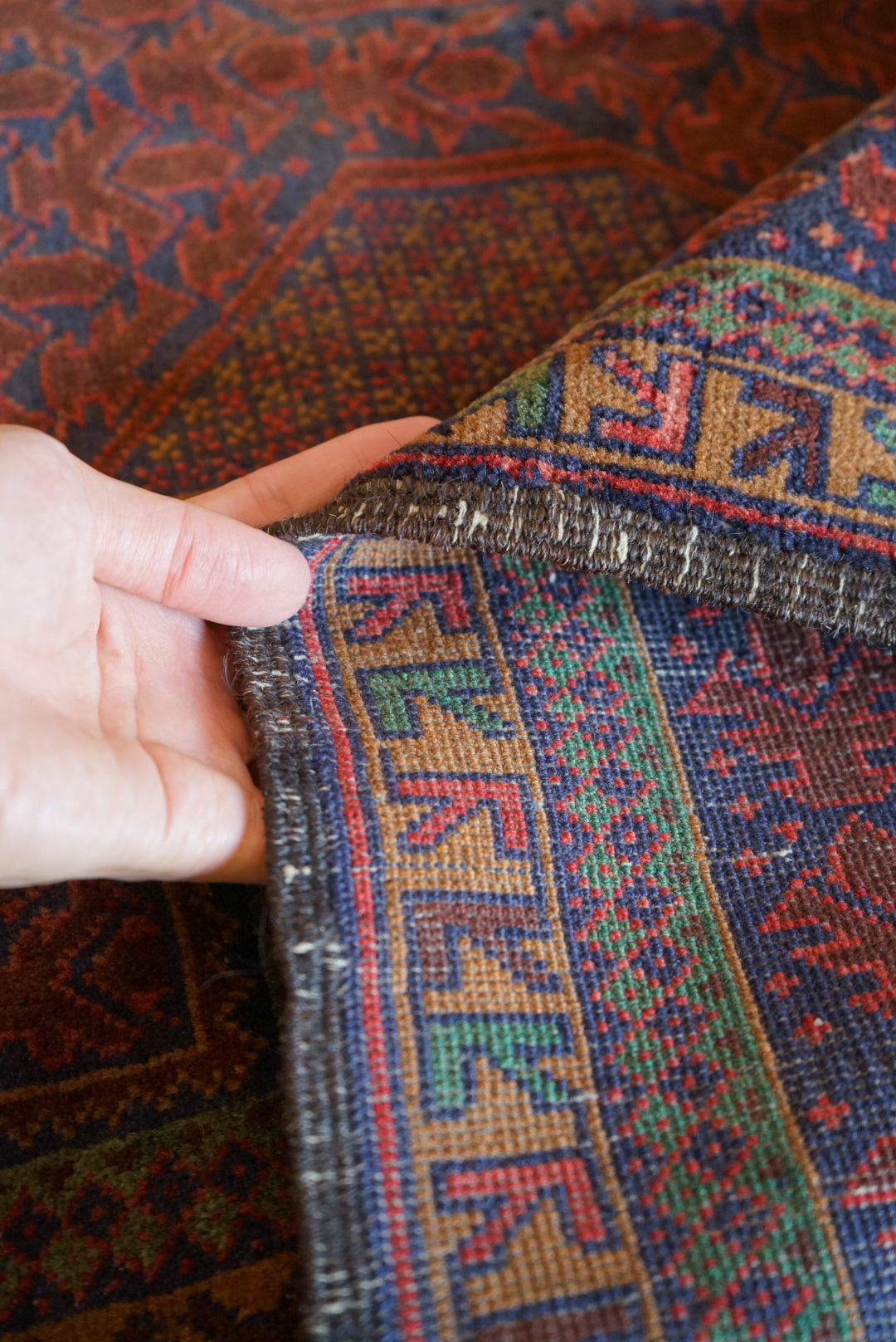 Afghanistan Old Baluch Prayer Rug 1970年代 155 × 100 cm  No.AF2541 / 国内送料無料・羊毛手織り絨毯