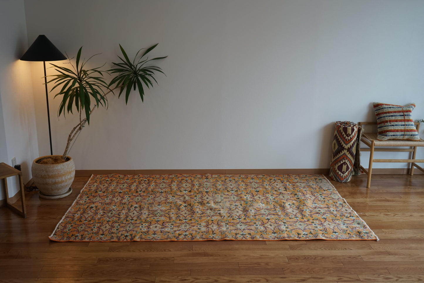 TURKEY OLD ISPARTA CALLOT ORANGE 1970年代 232 × 140 cm No.TR25149