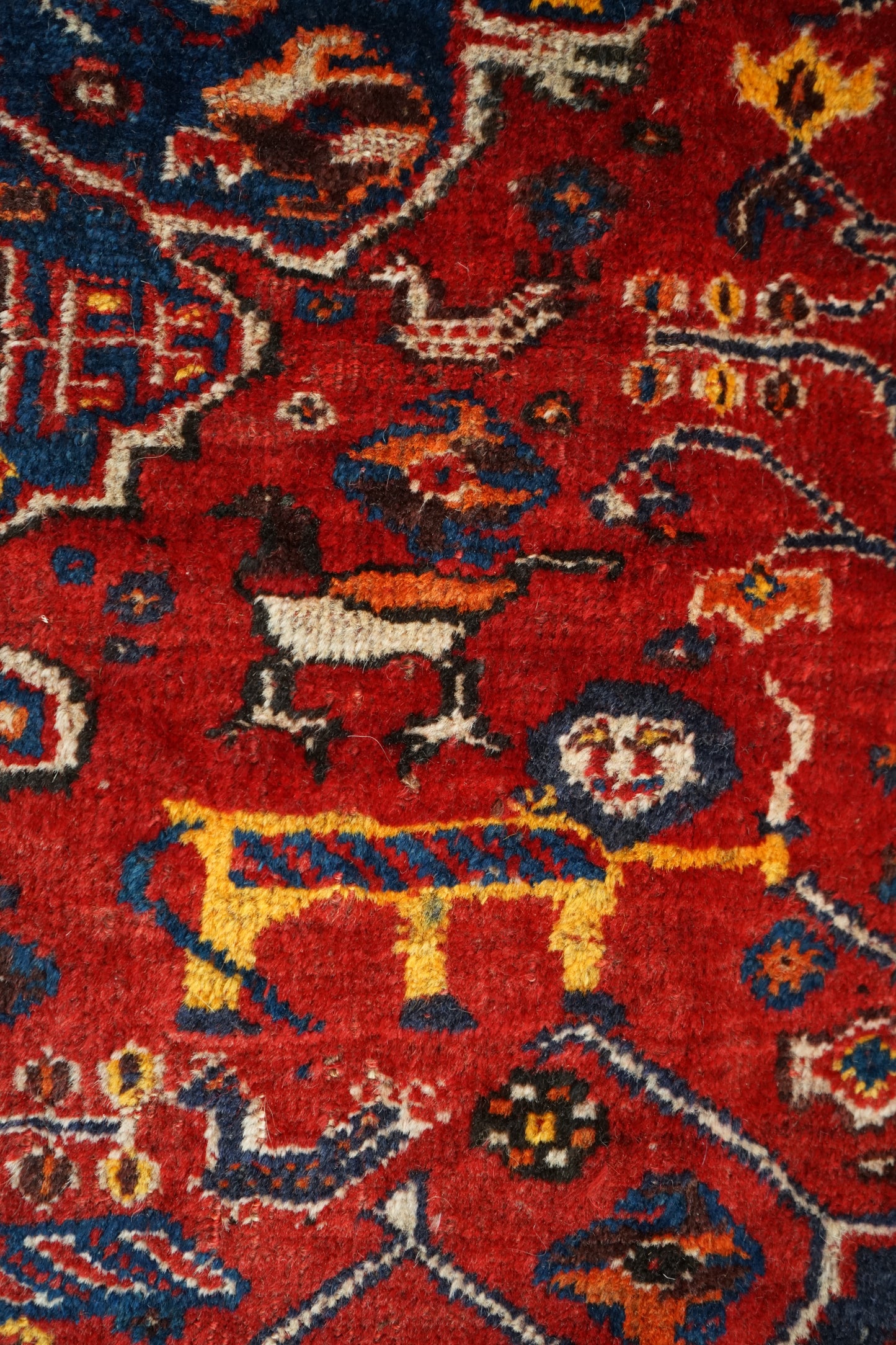 IRAN ANTIQUE SHIRAZ QASHQAI "THE KHANS" 1840-1860年代 155 × 110 cm