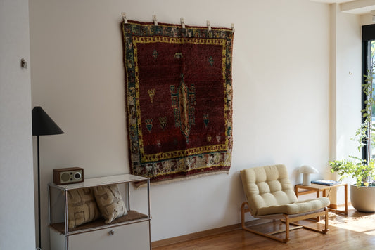 TRIBAL RUG TURKEY OLD OUSHAK 1965年代 154 × 133 cm No.TR25193