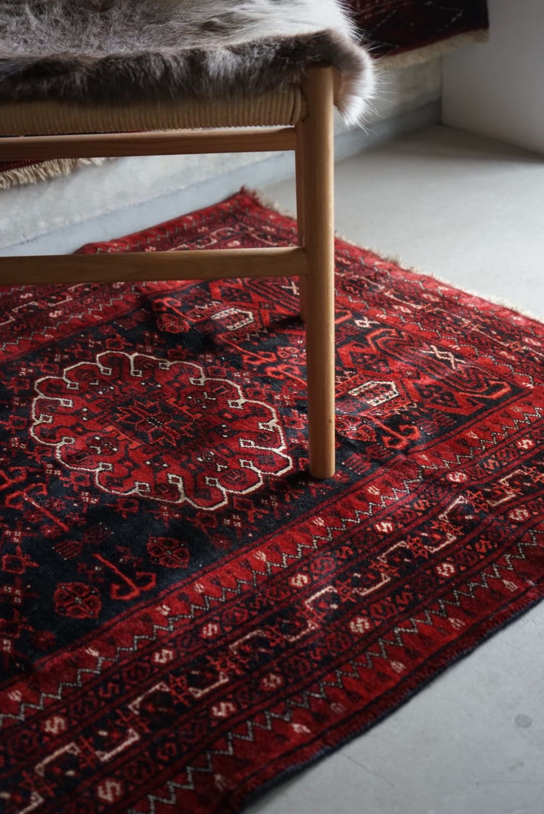 Afghanistan Old Turkmen Rich Black 1960年代 180 × 100 cm No.AF2519