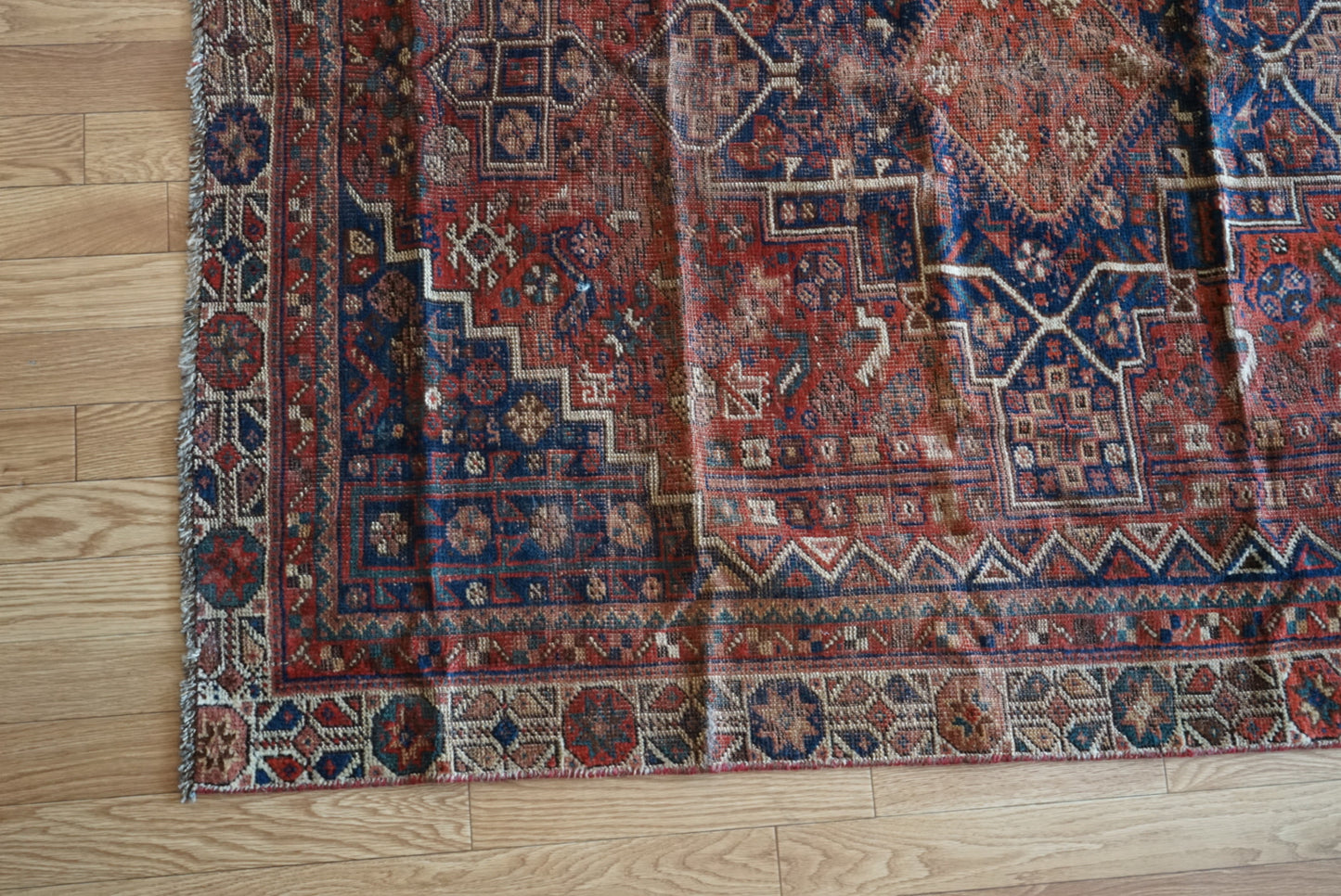 店頭販売 Afghanistan Old Persia Design 1930年代 179.5 × 140.5 cm  No.AF2535 / 国内送料無料・羊毛手織り絨毯