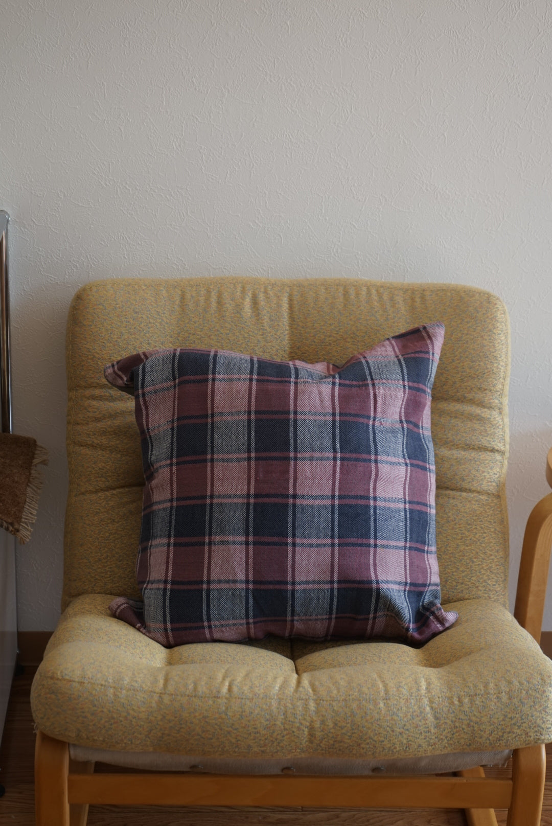 Türkiye Old Cushion Cover Checker Purple , White , Navy 51 × 50 cm No.TR25397
