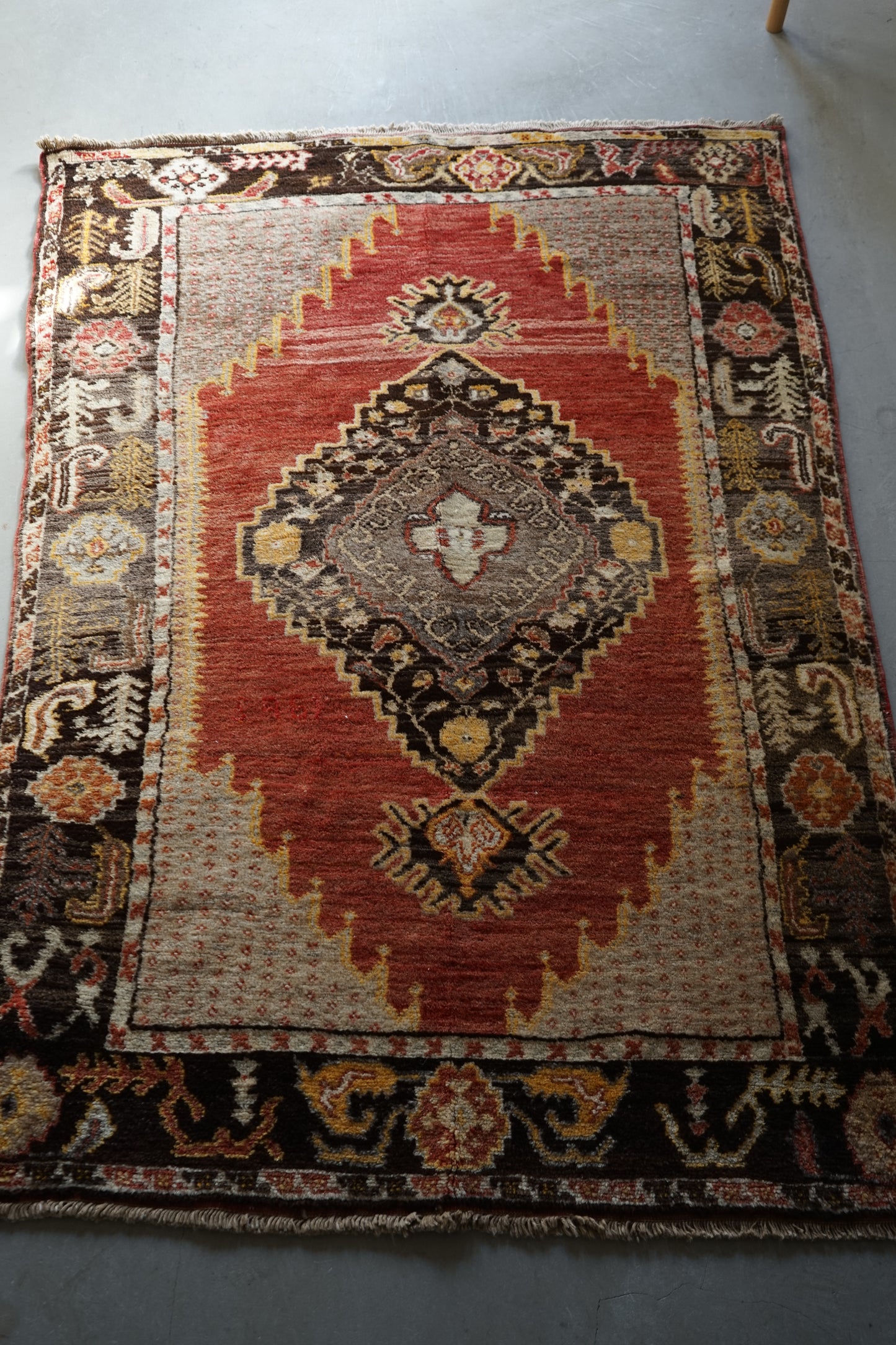 TRIBAL RUG TURKEY OLD KONYA OUSHAK 1965年代 164 × 115 cm No.TR25194