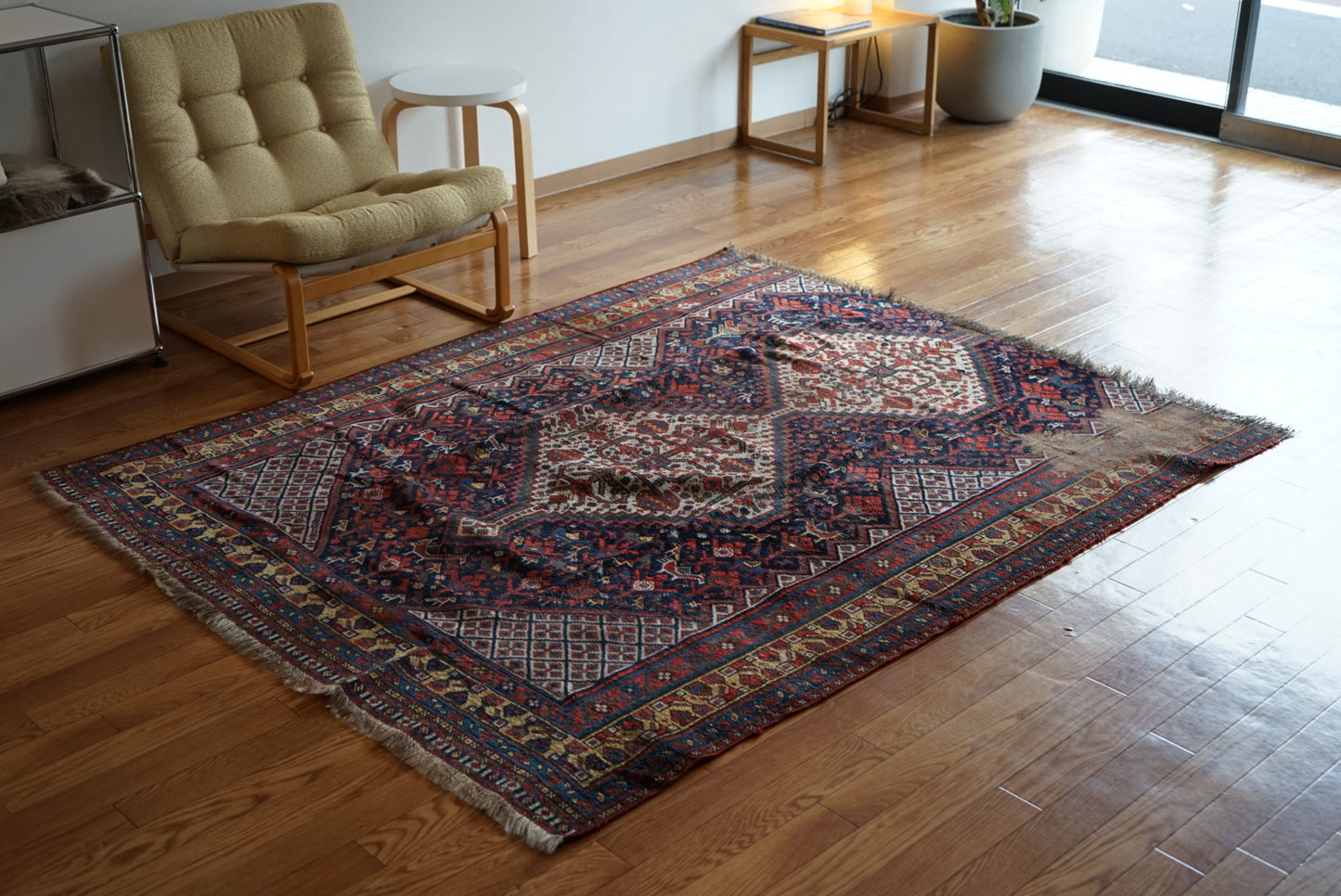 店頭販売 IRAN ANTIQUE SHIRAZ KHAMSEH BAHARLO 1820-1840年代 191 × 155 cm