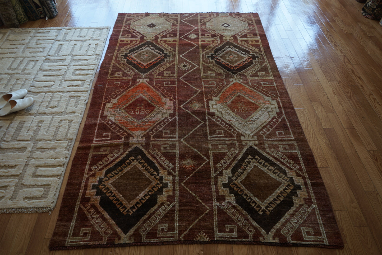 TURKEY VINTAGE ANATORIA BROWN 1980年代 256 × 155 cm No.TR25157