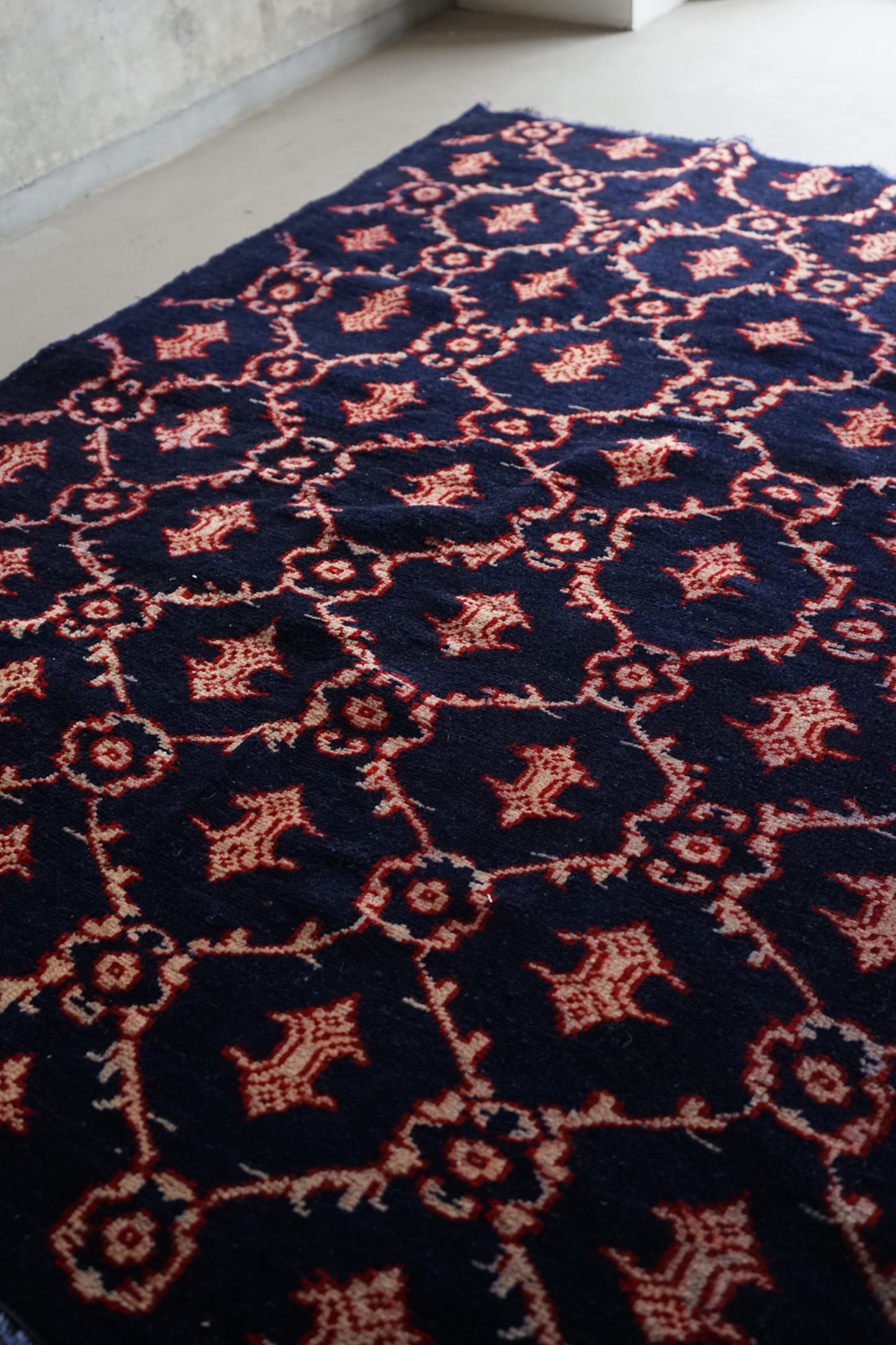 TURKEY OLD ISPARTA NAVY 1970年代 165 × 124 cm No.TR25211