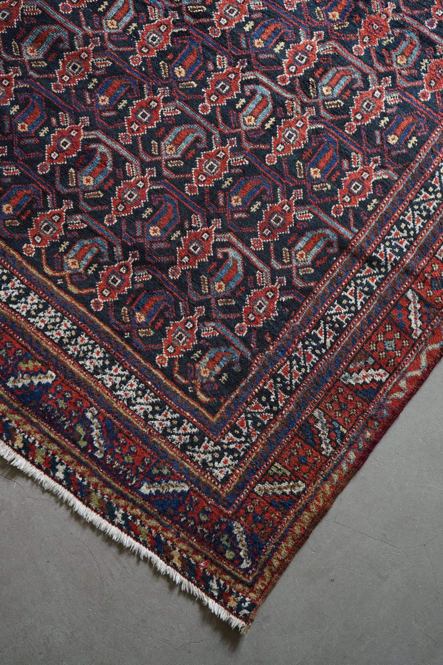 店頭販売 Iran Antique Afshar Boteh Jegheh Bibi Baft IRAN 1770-1790年代 197 × 138 cm