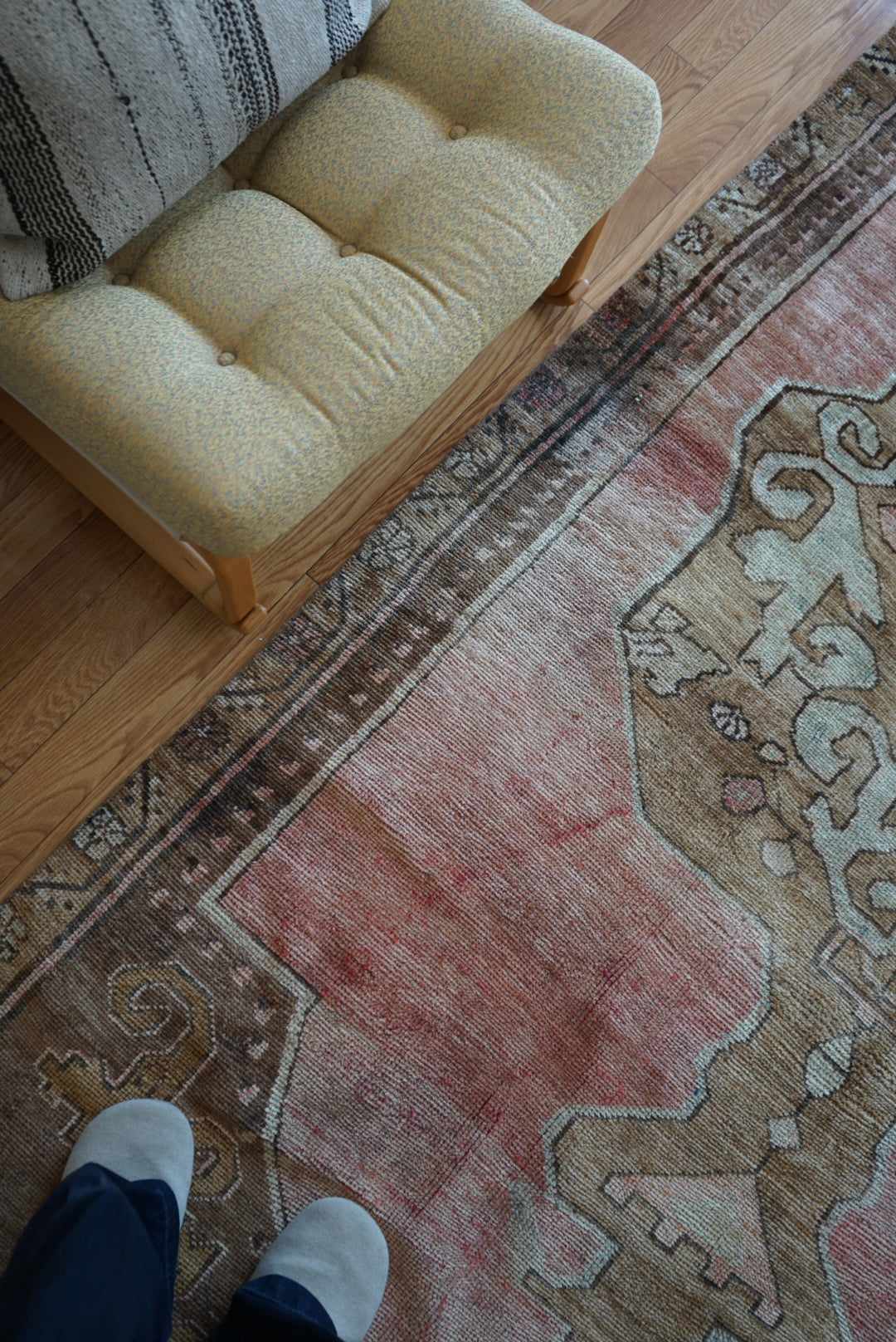 TURKEY OLD OUSHAK SALMON PINK 1970年代 286 × 162 cm No.TR25197