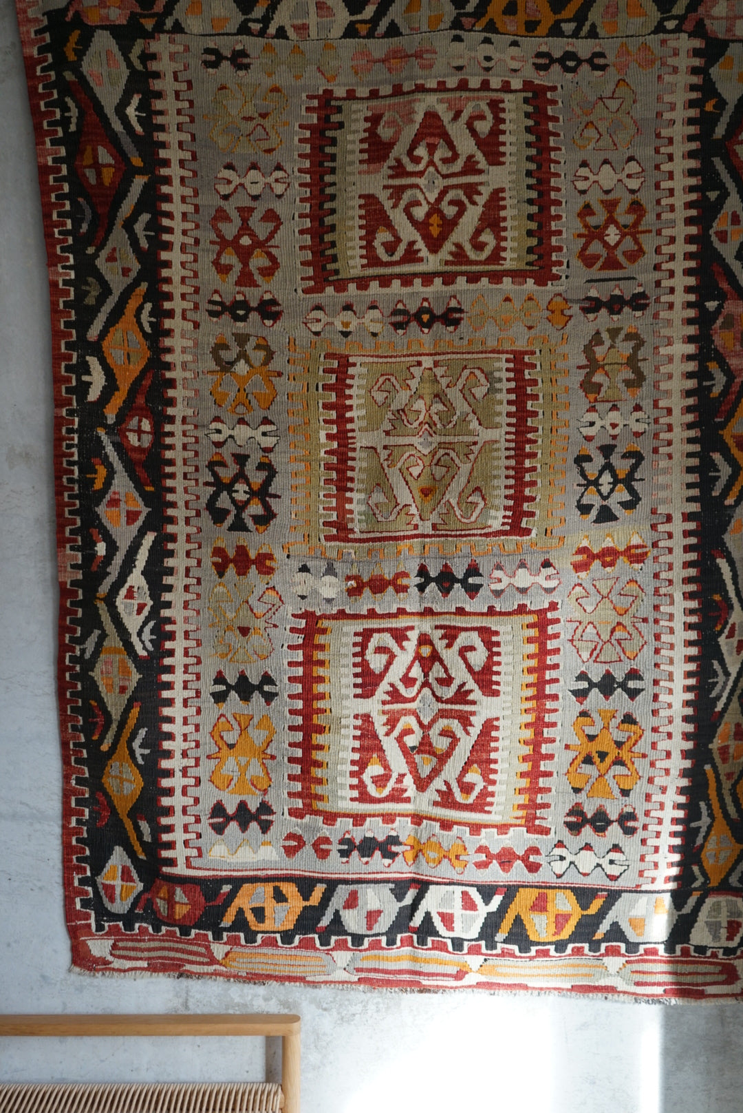 TURKEY KAYSERI OLD KILIM 1950-1960年代 159 × 116 cm