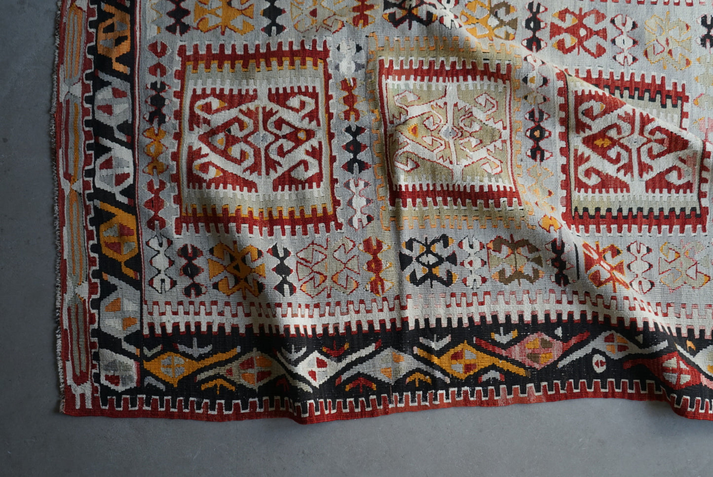 TURKEY KAYSERI OLD KILIM 1950-1960年代 159 × 116 cm