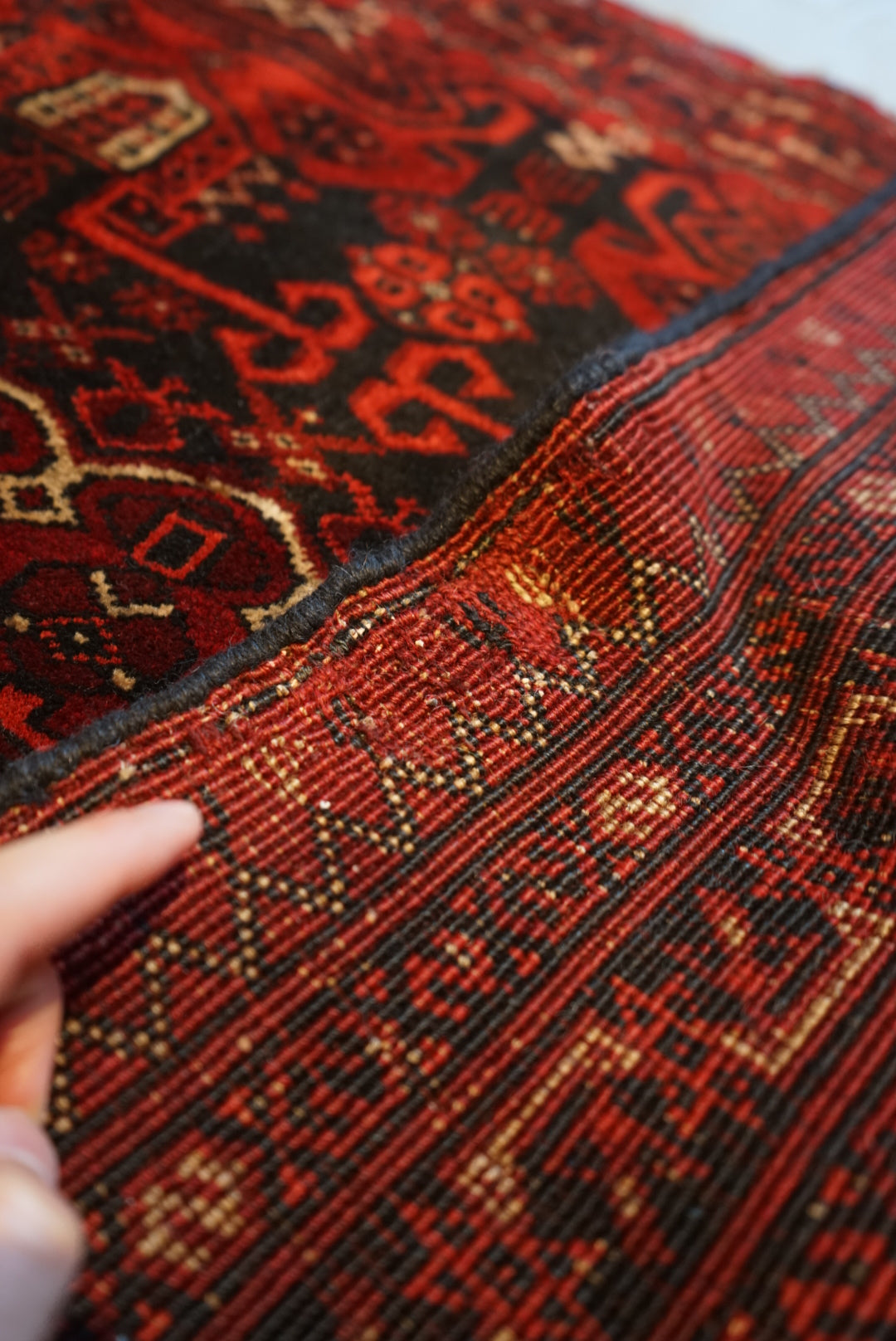 Afghanistan Old Turkmen Rich Black 1960年代 180 × 100 cm No.AF2519