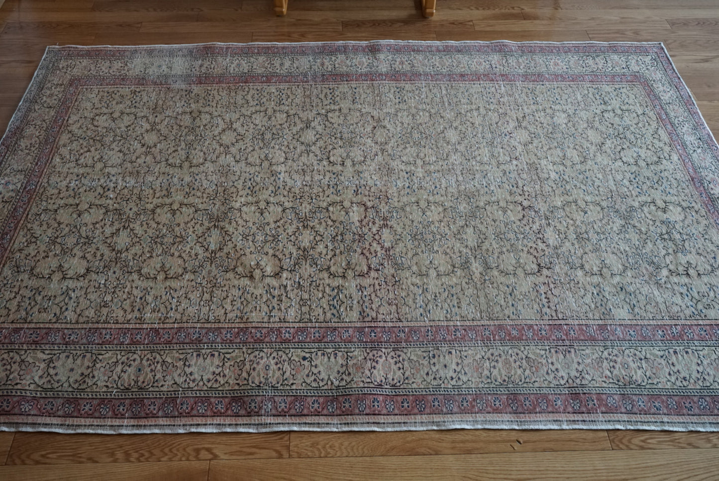 Türkiye Old Kayseri Beige , Rose 1960年代 218 × 150 cm No.TR25494 / 国内送料無料