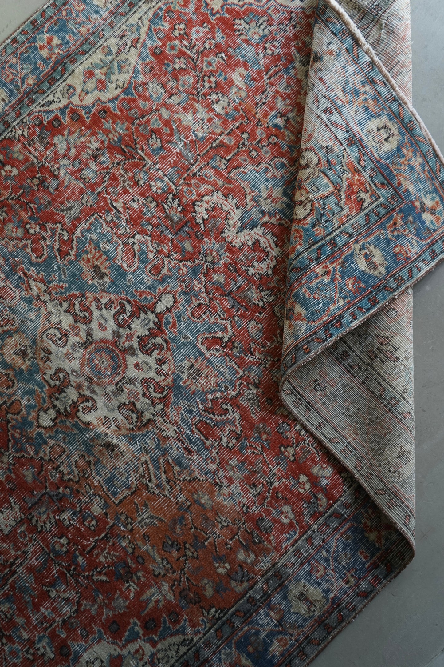 TURKEY OLD ISPARTA TURQUOISE RED 1970年代 261 × 155 cm No.TR25212