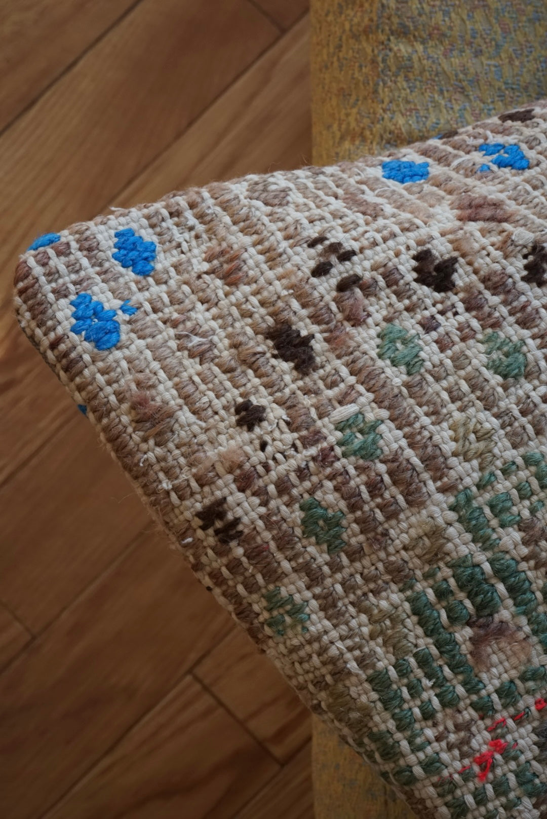 Türkiye Old Kilim Cushion Cover Mix Color Brown , Moss green , Beige 46 × 45 cm No.TR25462