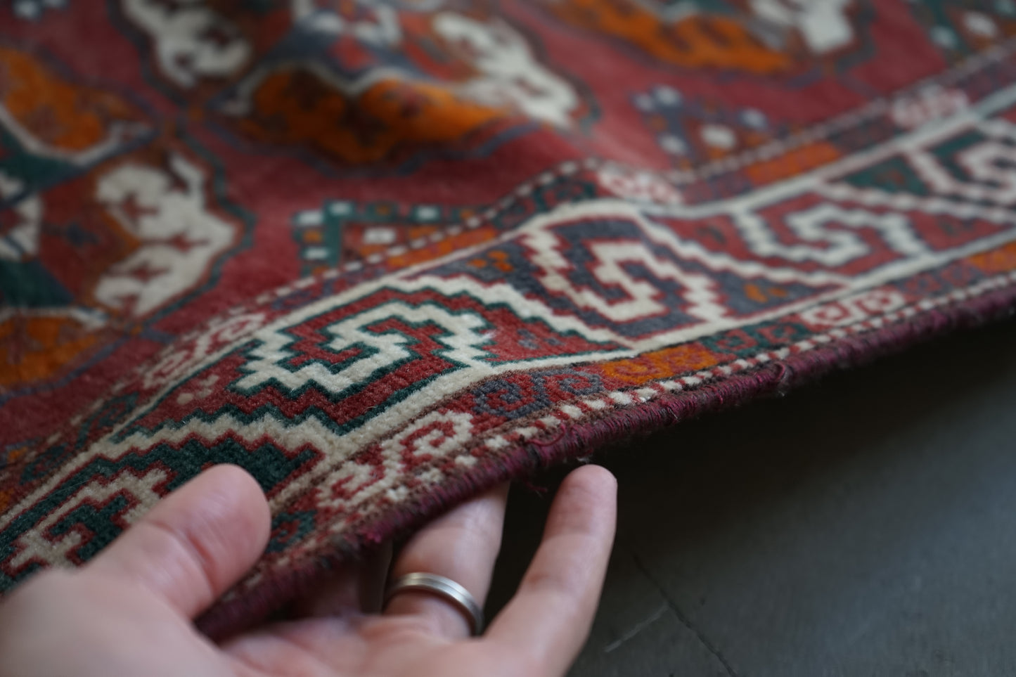 Türkiye Old Turkmen Red 1970年代 120 × 75 cm No.TR25225