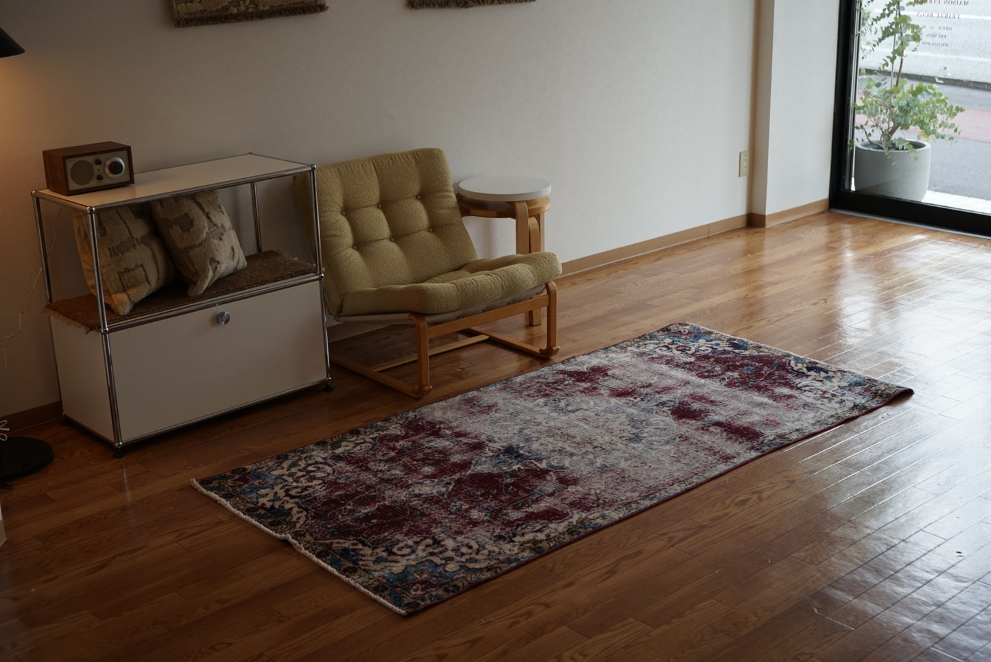 Türkiye Old Isparta Wine Red 1970年代 202 × 99 cm No.TR25254