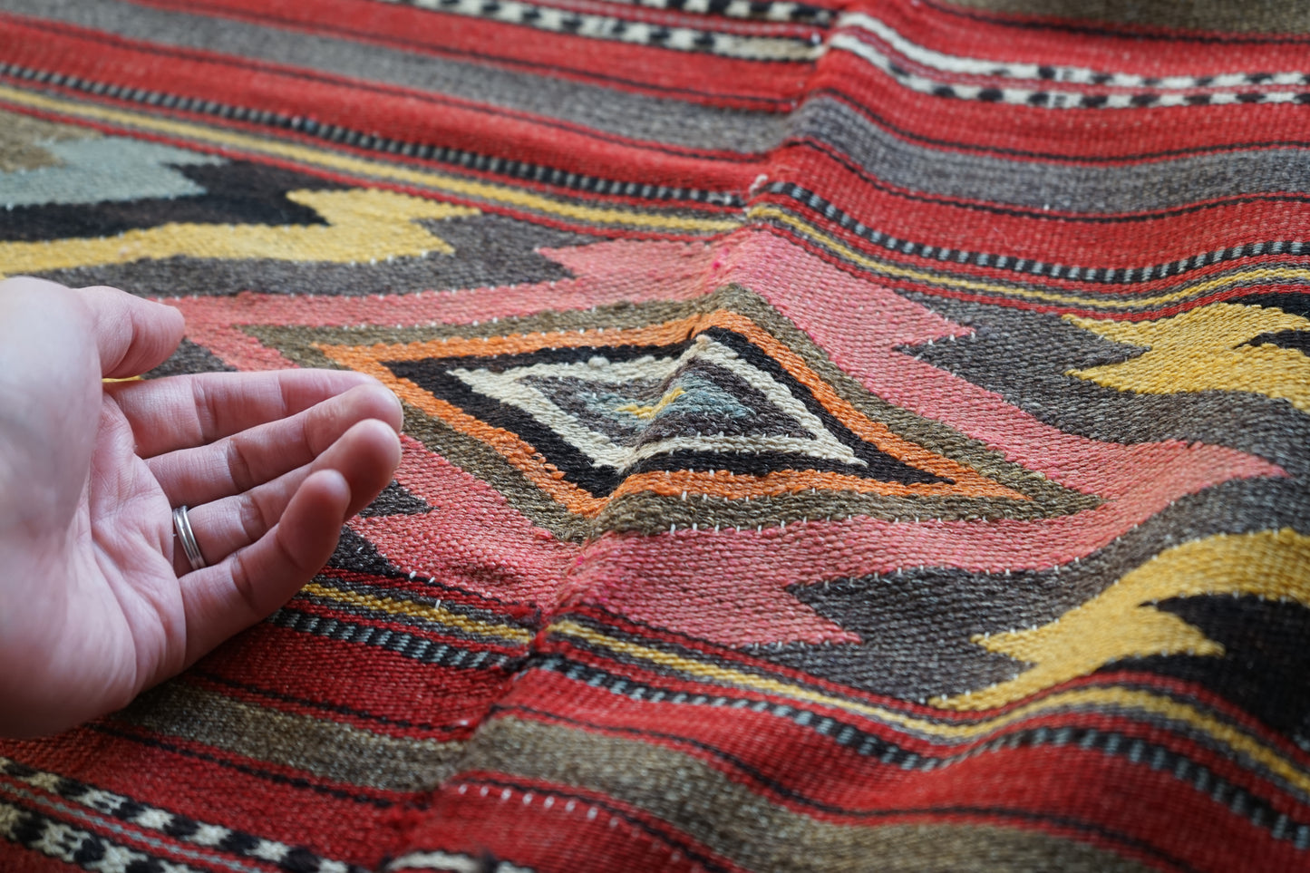 Türkiye Old Balkan Kilim 1950-1960年代 159 × 116 cm