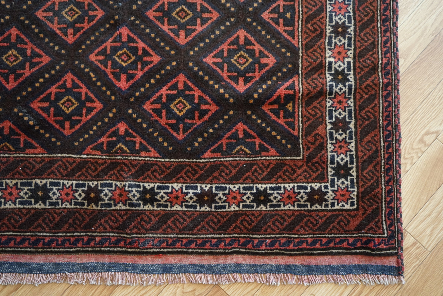 Afghanistan Old Baluch Taimani 1980年代 193 × 123 cm  No.AF2543 / 国内送料無料・羊毛手織り絨毯