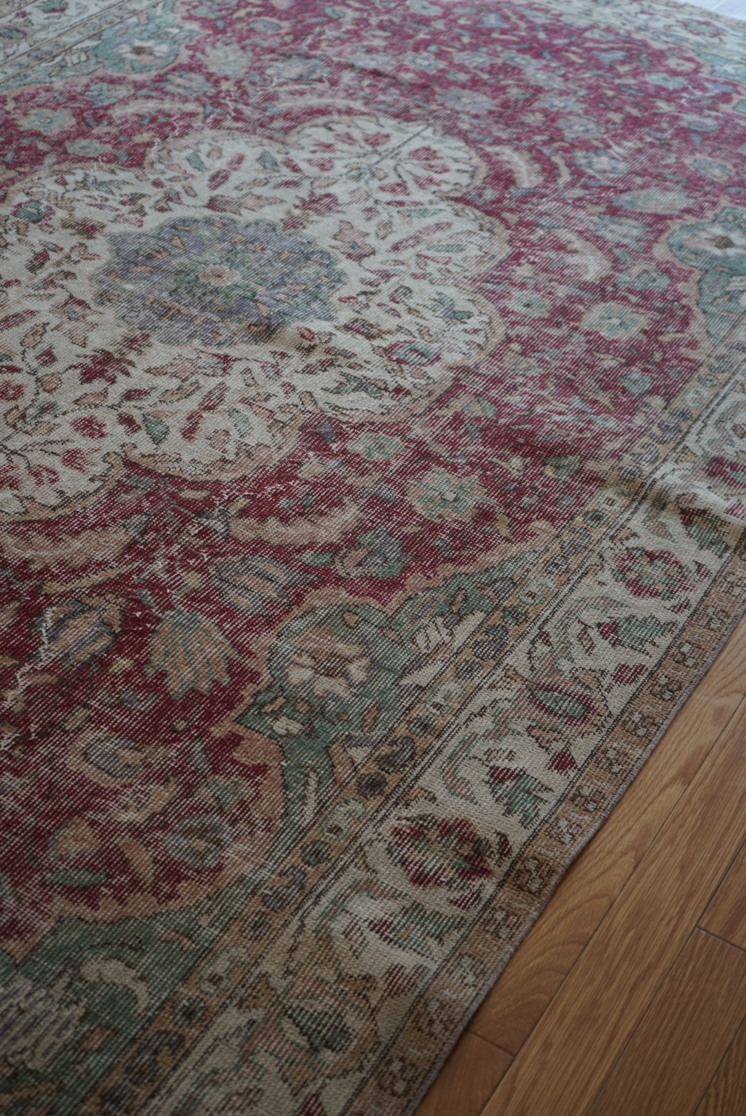 Türkiye Old Isparta Medallion Red , Green 1960年代 283 × 172 cm No.TR25383