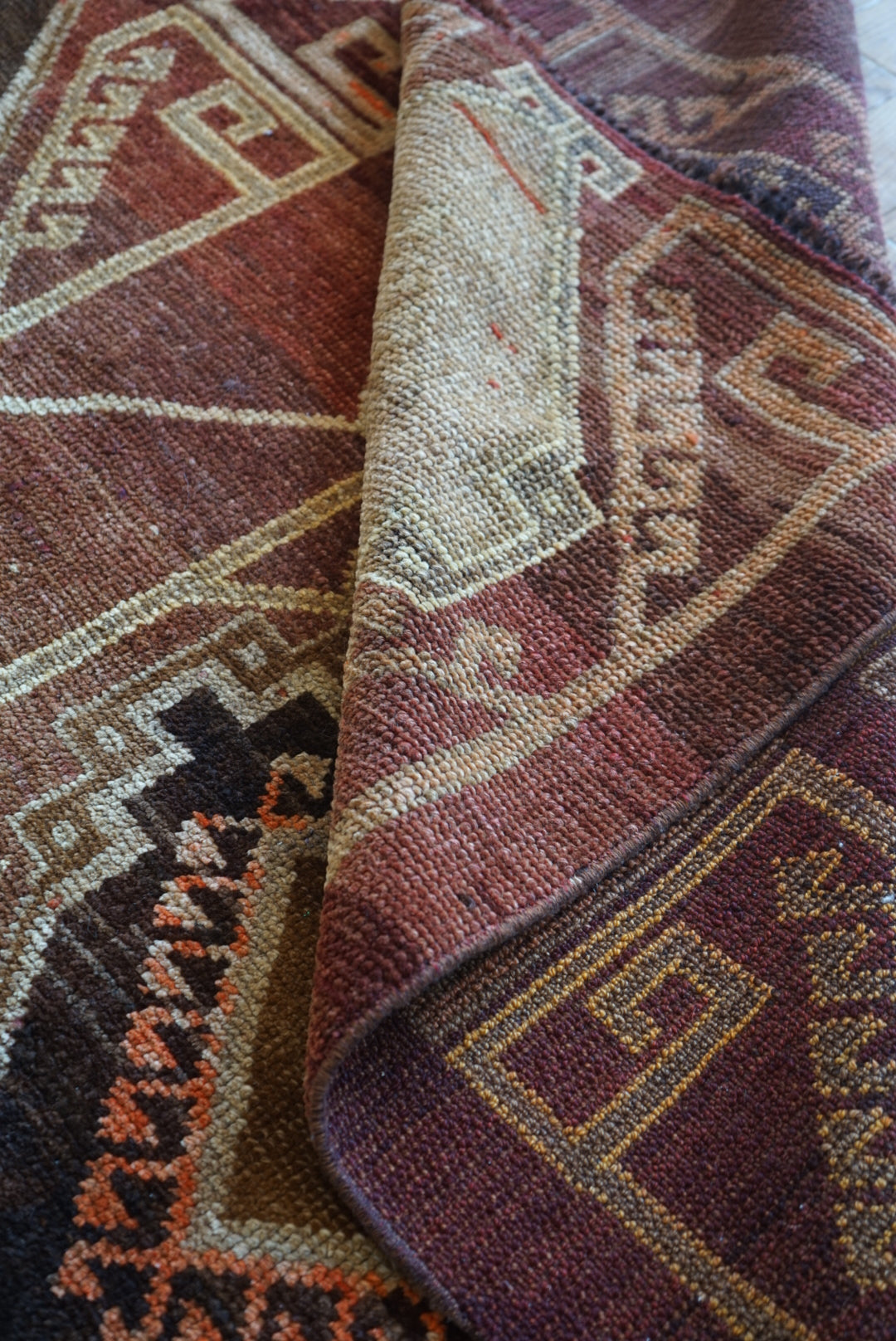 TURKEY VINTAGE ANATORIA BROWN 1980年代 256 × 155 cm No.TR25157
