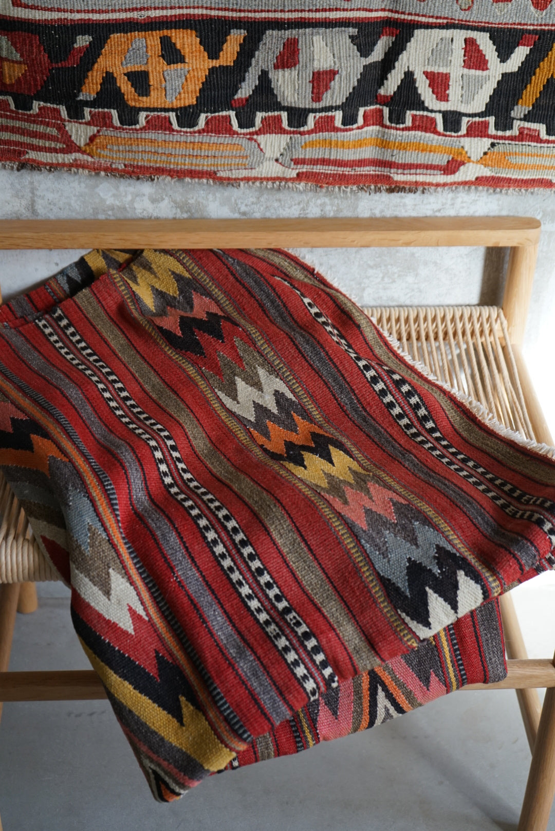 TURKEY BALKAN OLD KILIM 1950-1960年代 159 × 116 cm