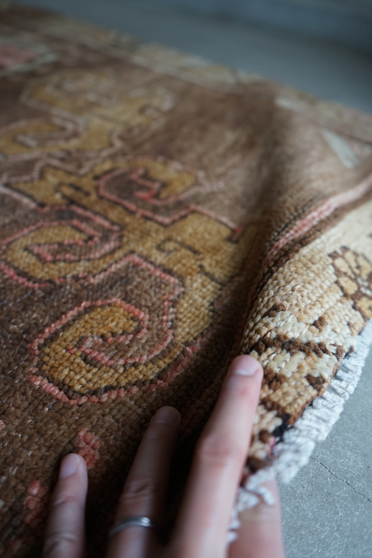 TURKEY OLD OUSHAK SALMON PINK 1970年代 286 × 162 cm No.TR25197