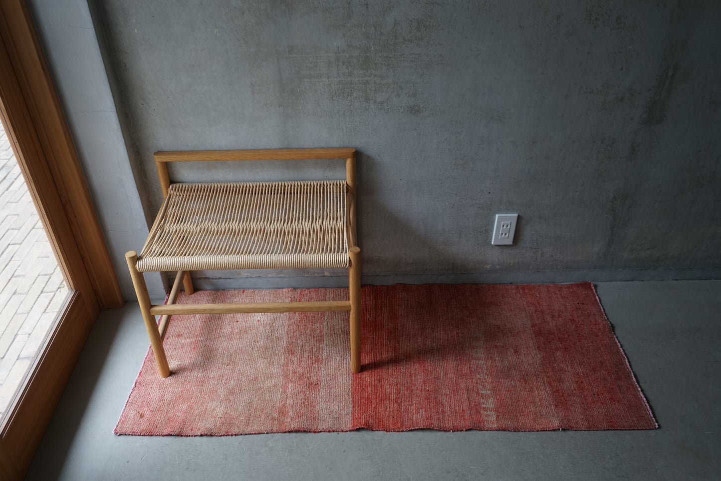 TURKEY OLD OUSHAK SALMON PINK RUNNER 1970年代 148 × 60 cm No.TR25204