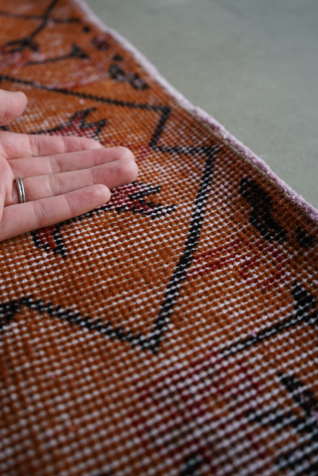 Türkiye Old Isparta Orange Over Dye 1970年代 202 × 113 cm No.TR25260