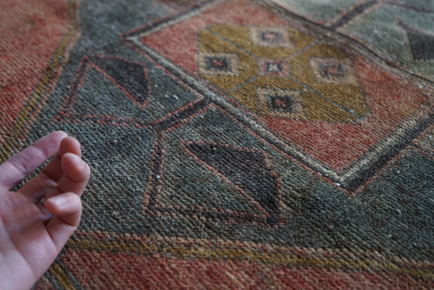 Türkiye Old Oushak Orange Small size 1970年代 137 × 91 cm No.TR25235