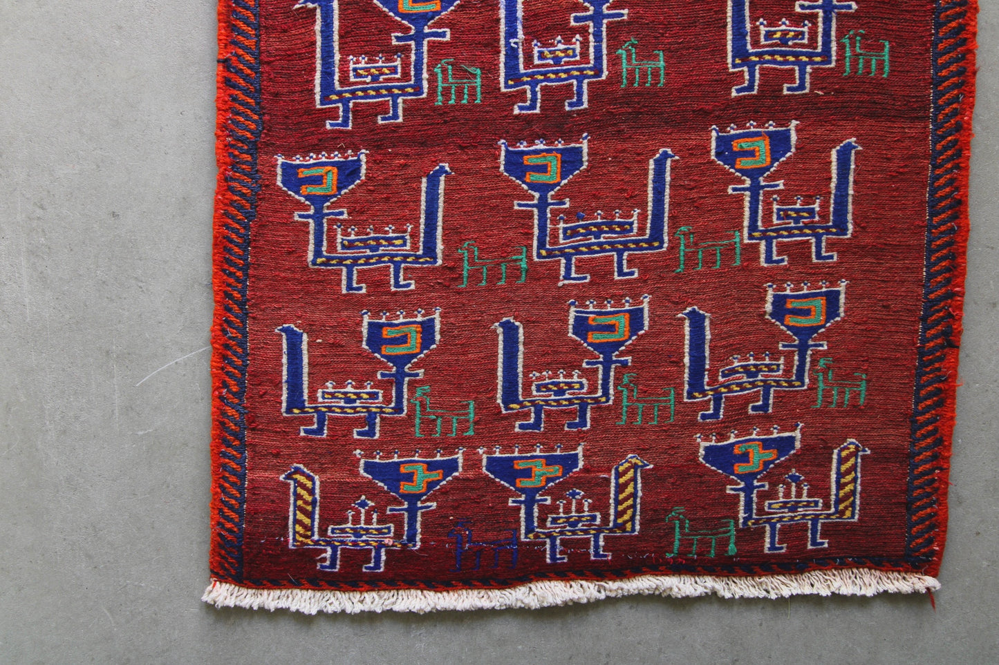 Iran antiques | Shiraz Qashqai Turks Kilim 1970年代 76×57cm