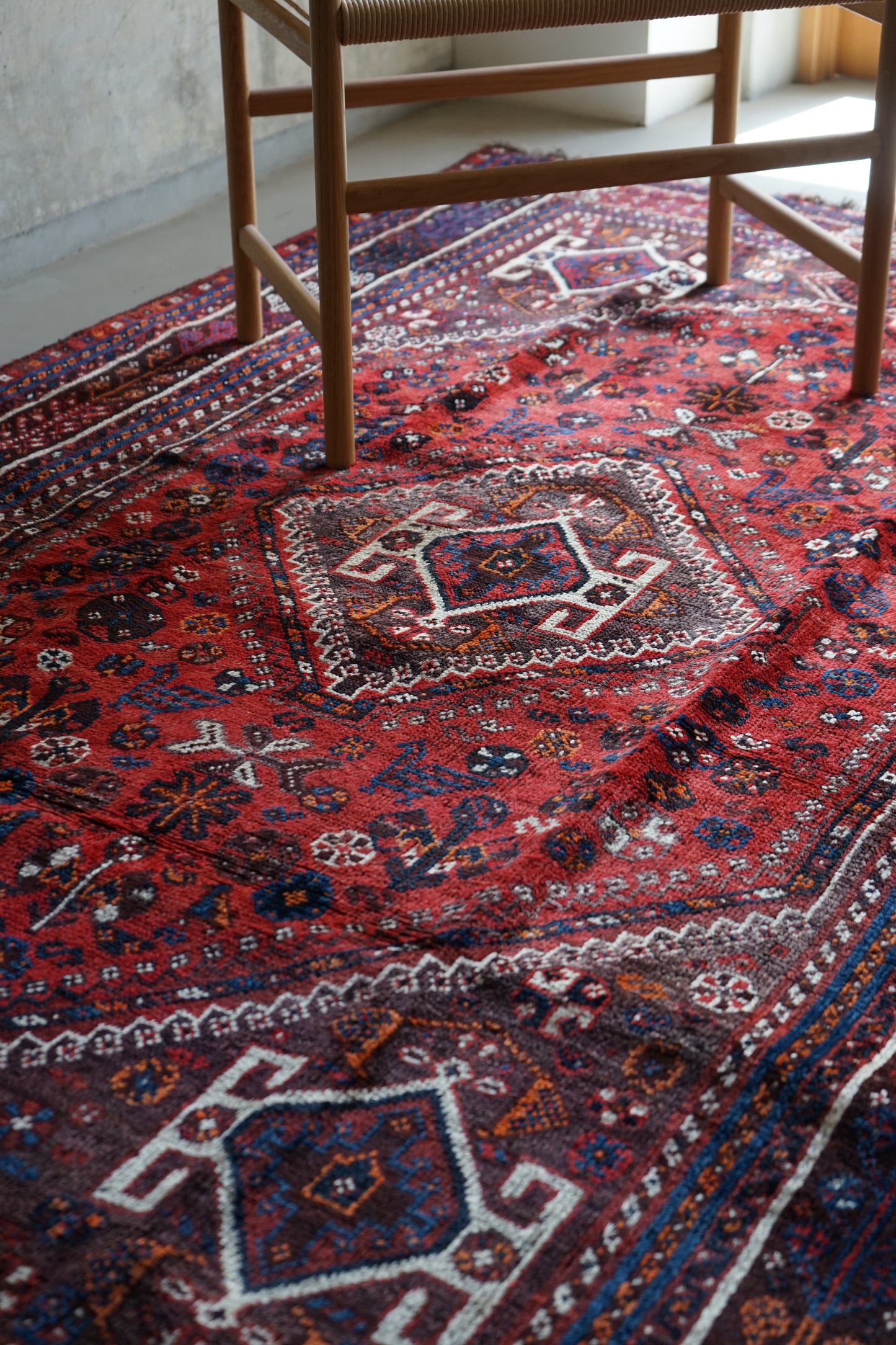 店頭販売 IRAN ANTIQUE SHIRAZ QASHQAI 1860年代 222 × 148 cm