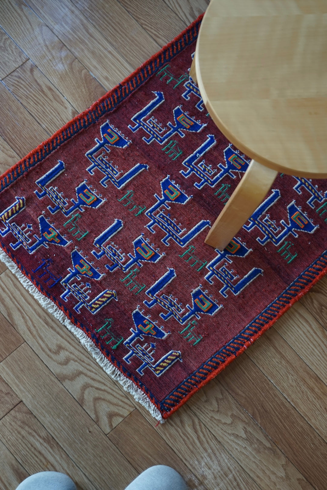 IRAN ANTIQUE SHIRAZ QASHQAI TURKS KILIM 1970年代 76 × 57 cm / 2'5" × 1'8" ft
