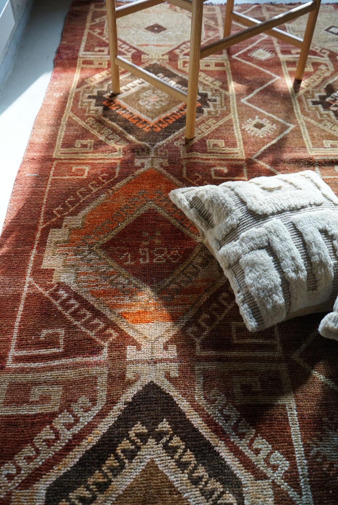 TURKEY VINTAGE ANATORIA BROWN 1980年代 256 × 155 cm No.TR25157